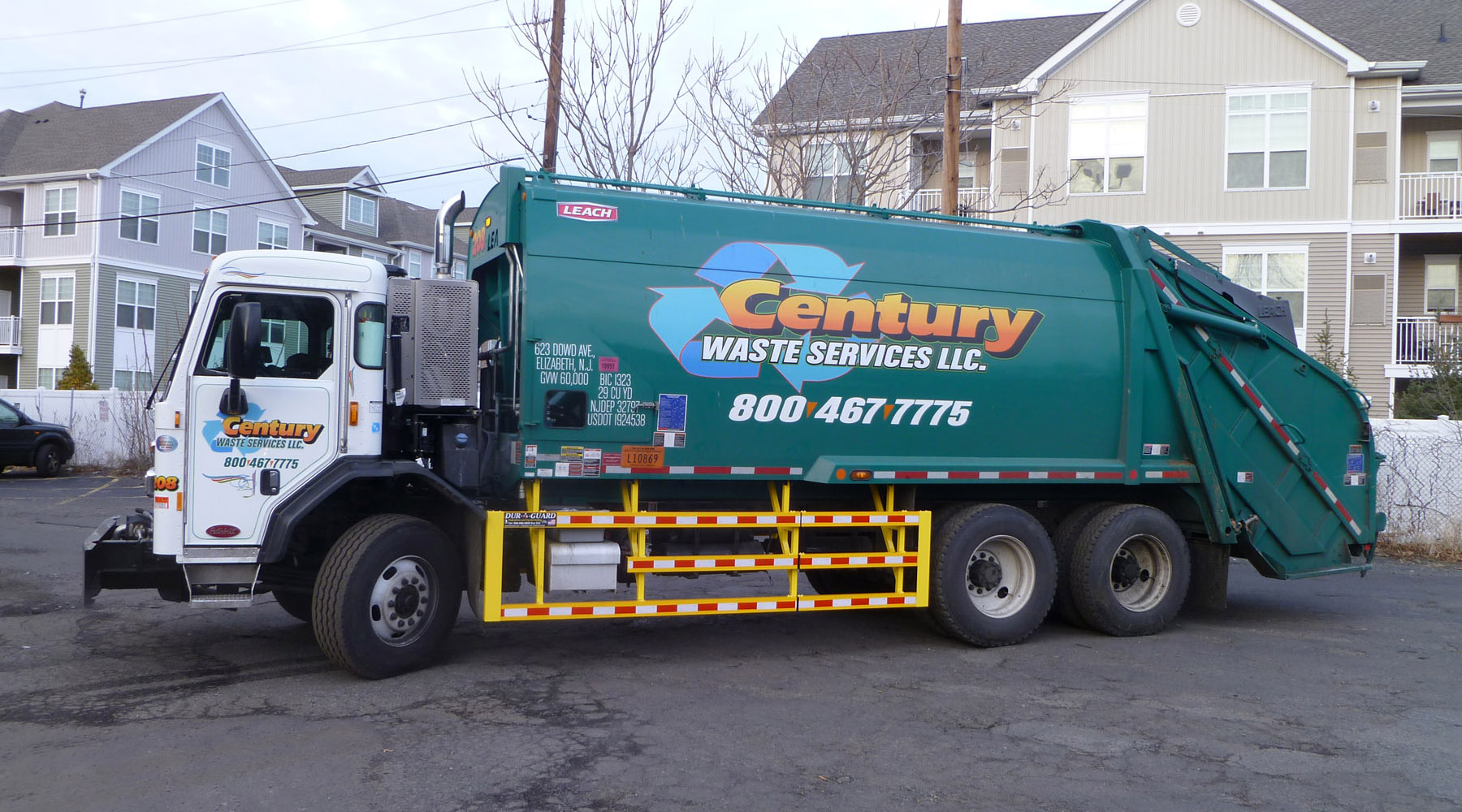 Truck Side Guard for roll off trucks